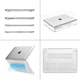 Пластикова накладка (верх та низ) HardShell Case для Apple MacBook Air 15.3" M2 A2941 2023 Crystal Grey [98197] - зображення 4