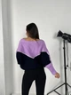 Тонкий женский свитер сиреневого цвета 31605 One Size - изображение 4