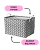 Кошик з кришкою HomyWay, сірий набір з 4 шт, 30x20x18 см 1029 - зображення 5