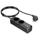 Подовжувач Hoco NS10 Wisdom 2-position PD67W (1USB-A/3C/2Socket) (2m) Black - зображення 1