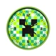 Настінний годинник кварцовий Creeper Minecraft зелений корпус - зображення 1