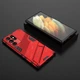 Защитный чехол с подставкой Deexe Bibercas для Samsung Galaxy S22 Ultra (S908) - Red - изображение 5