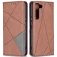 Чохол-книжка з кишеньками UniCase Geometric Pattern для Samsung Galaxy S22 (S901) - Brown - зображення 1