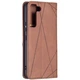 Чохол-книжка з кишеньками UniCase Geometric Pattern для Samsung Galaxy S22 (S901) - Brown - зображення 3