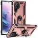 Протиударний чохол з підставкою Deexe Armor Case для Samsung Galaxy S22 Ultra (S908) - Rose Gold - зображення 1