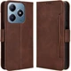 Чехол-книжка с кармашками Deexe Wallet Stand для Realme C63 / C61 / Note 60x - Brown - изображение 1