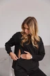 Стильный худи для беременных и кормящих мам тринитка Chelm L-XL (46-48) Lullababe Черный - изображение 8