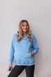 Свободный худи для будущих мам тринитка без начеса Chelm L-XL (46-48) Lullababe Голубой - изображение 3