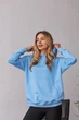 Свободный худи для будущих мам тринитка без начеса Chelm L-XL (46-48) Lullababe Голубой - изображение 5