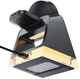 Бездротовий зарядний пристрій Acefast E17 desktop 3-in-1 wireless charging holder Black (6974316282815) - зображення 3