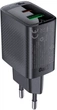 Сетевое зарядное устройство Acefast A78 PD20W GaN USB-A+USB-C charger Black (6974316283256) - изображение 1
