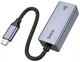 Сетевая карта Ethernet адаптер переходник Hoco UA37 RJ45 to Type-C 1000Mbps 120мм серый - изображение 2