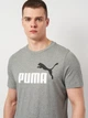 Футболка хлопковая длинная мужская Puma Ess 2 Color No. 1 Logo Tee 68470803 3XL Medium Gray Heather (4067983326431) - изображение 4