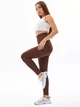 Женские лосины Push Up спортивные однотонные гладкие с эффектом пуш ап для тренировок XL Коричневый (17013156) - изображение 5