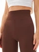 Женские лосины Push Up спортивные однотонные гладкие с эффектом пуш ап для тренировок XL Коричневый (17013156) - изображение 9