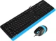 Комплект проводной A4Tech F1010 USB Blue (4711421943161) - изображение 2