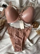 Комплект бюстгальтер + трусики слипы 8283D Weiyesi коричневый 90D/2XL - изображение 1