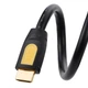 Кабель UGREEN HD101 HDMI to HDMI M-M 1.0 м V2.0 Round Cable 4K Black (10115) - изображение 3