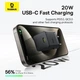 Комплект для быстрой зарядки Зарядное сетевое устройство Baseus Palm 20W Type-C QC3.0+PD3.0 + Кабель Type-C to Type-C 60W 1m (P10111602113-01) Black - изображение 9