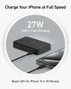 Магнитный павербанк Anker MagGo Qi2 10000 мАч с ультрабыстрой зарядкой MagSafe, смарт-дисплеем и подставкой Black (A1654) - изображение 8