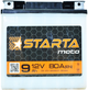 Акумулятор мото 12v 9Ah 80А Starta під болт (сухозаряджений без електроліту) - зображення 1