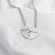 Парні Кулони з індивідуальним гравіюванням для закоханих "Two hearts" з нержавіючої сталі - зображення 1