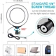 Кольцевая USB LED лампа Puluz PKT3036 6.2" + штатив 1.1 м - изображение 4