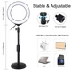 Кольцевая USB LED лампа Puluz PU392 6.2" + настольное крепление 18-28 см - изображение 3