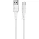 Кабель заряджання BOROFONE BX30, USB Type-A до Type-C, 1 метр, 3А, силіконовий, білий - зображення 1