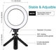 Кольцевая USB LED лампа Puluz PKT3059B 6.2" + настольный штатив - изображение 4