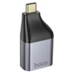 Компактний Перехідник Hoco UA35 Type-C to RJ45 Metal grey - зображення 4