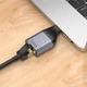 Компактний Перехідник Hoco UA35 Type-C to RJ45 Metal grey - зображення 5