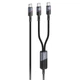 Дата кабель Hoco U139 2in1 Type-C to Type-C/Type-C 100W (1.2m) Black - зображення 1
