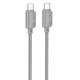 Дата кабель Hoco X113 Beneficio Type-C to Type-C 60W (1m) Gray - зображення 1