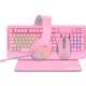 Комплект (клавиатура + мышь + наушники + коврик) GamePro GS1863 Pink [114352] - изображение 1