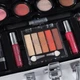 Набір декоративної косметики в алюмінієвому кейсі із дзеркалом Makeup set MC1488 Сріблястий - зображення 5