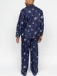 Піжама чоловіча Cyberjammies Alpes 3095-3096 преміальна м’яка комфортна для сну XL Синій з лижним принтом (5051877573352) - зображення 2