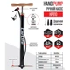 Ручной насос CarLife 38х500мм с деревянной ручкой для накачки шин и спортивного инвентаря 10Атм (LO-TH_11C) - изображение 2
