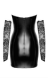 Мини-платье с перчатками Noir Handmade F340 Dress with gloves под кожу Черный S - изображение 4