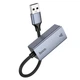 Адаптер Hoco UA37 USB to RJ45 (переходник, USB, RJ45, для интернет соединения, сетевая скорость 1000 Mbps) - Серый - изображение 3