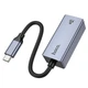 Адаптер Hoco UA37 Type-C to RJ45 (переходник, Type-C, RJ45, для интернет соединения, сетевая скорость 1000 Mbps) - Серый - изображение 5