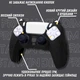 Качественный защитный силиконовый чехол Cat Ear Black для геймпада Sony DualSense PS5 + накладки на стики Cat Paws - изображение 3