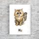 Блокнот А5 Кот + котенок на пружине 50 чистых листов бумага 80 г/м² ENTERSTORE (art. NTB-CAT-2502A5) - изображение 2