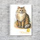 Блокнот А5 Кот + котенок на пружине 50 чистых листов бумага 80 г/м² ENTERSTORE (art. NTB-CAT-2501A5) - изображение 1