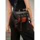 Велика жіноча поясна сумка бананка Sambag DynamicDart чорно-оранжева - зображення 9