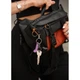 Велика жіноча поясна сумка бананка Sambag DynamicDart чорно-оранжева - зображення 18