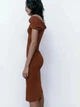 Платье женское Zara 5039/466 S Коричневое (05039466700020) - изображение 7