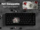 Клавиатура AJAZZ AK820 BLACK Игровая Проводная Механическая. Белая Подсветка. С Поддержкой HOT-SWAP. Red Switch - изображение 4