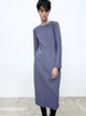 Платье миди осеннее женское Zara 2712/422 S Фиолетовое (02712422656021) - изображение 5