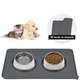 Силиконовый коврик под миски для кошек и собак PetCare 48х30 (Темно-серый) - изображение 1